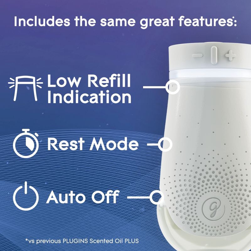 slide 9 of 11, Glade Air Freshener Plug Ins Plus Scented Oil Diffuser Warmer - 1ct, 1 ct