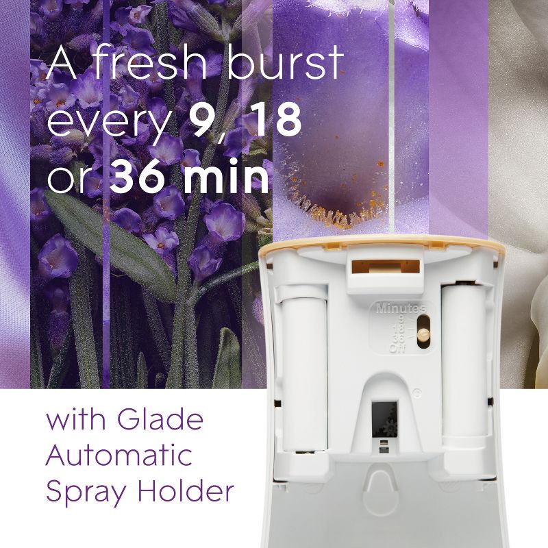 slide 6 of 14, Glade Automatic Air Freshener Room Spray Scent Refills - Lavender & Vanilla - 6.2oz/2ct, 2 ct; 6.2 oz