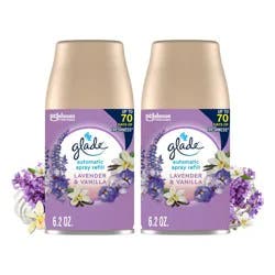 Glade Automatic Air Freshener Room Spray Scent Refills - Lavender & Vanilla - 6.2oz/2ct