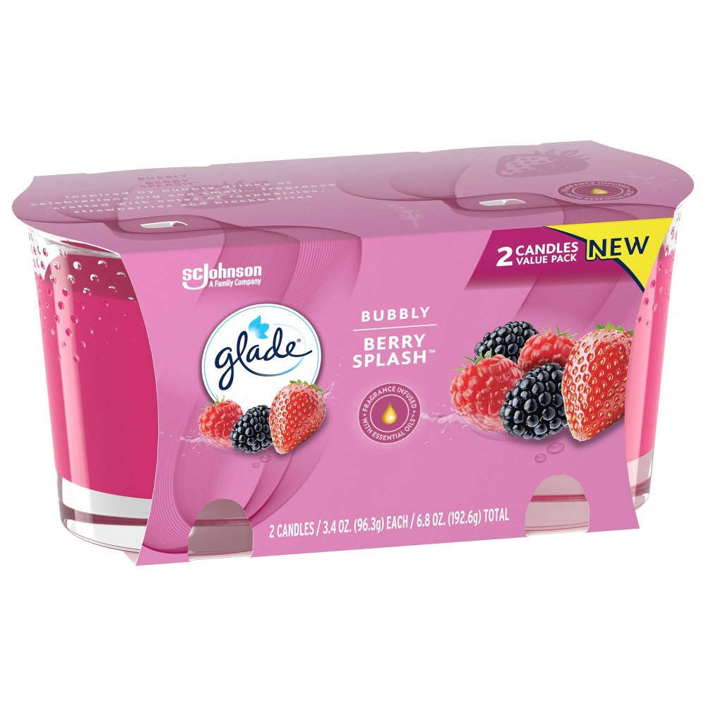 slide 3 of 7, Glade Two Pack Candles Bubbly Berry Splash - 6.8oz/2ct, 2 ct; 6.8 oz