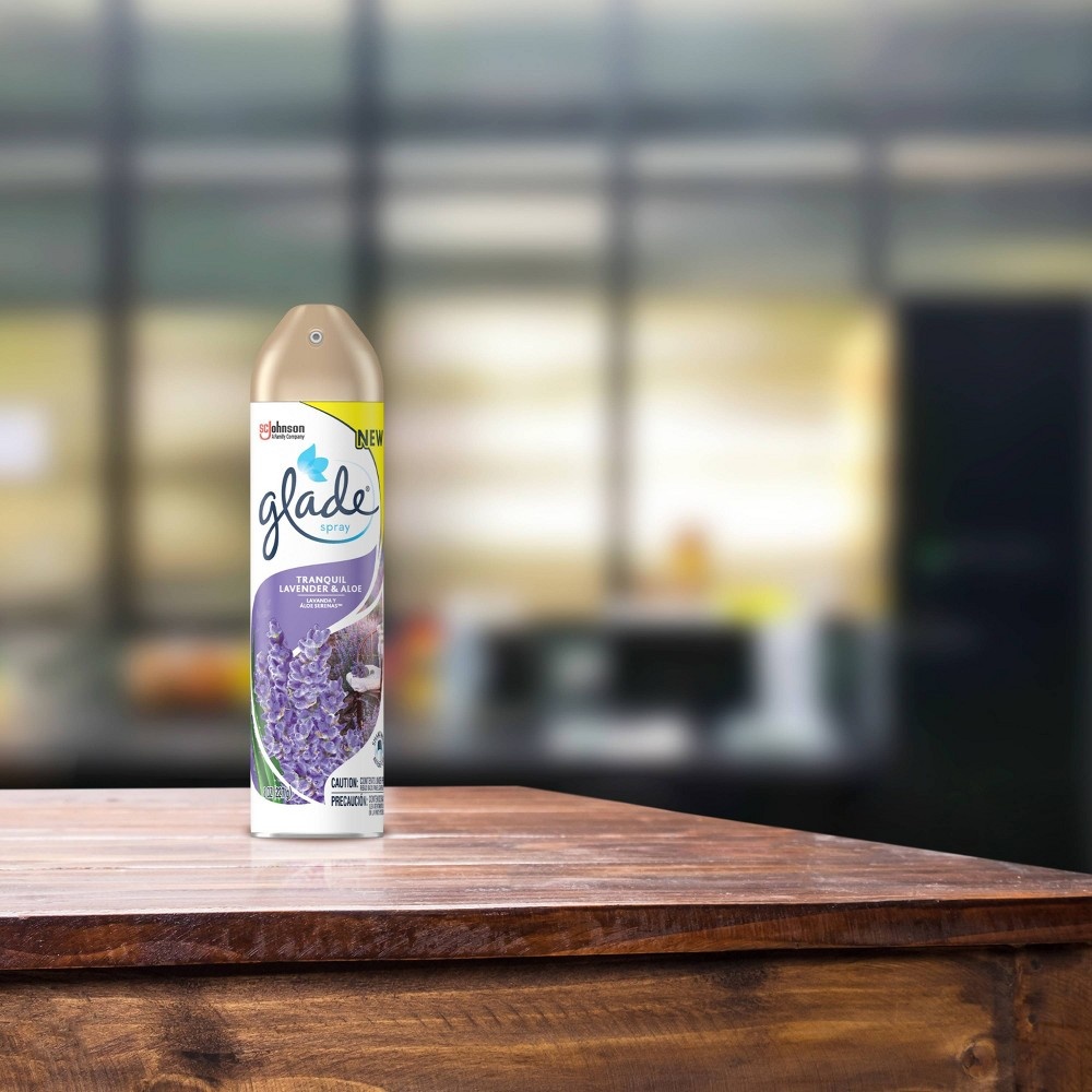 slide 5 of 7, Glade Room Spray Air Freshener Tranquil Lavender & Aloe, 8 oz