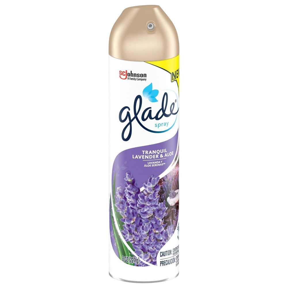 slide 7 of 7, Glade Room Spray Air Freshener Tranquil Lavender & Aloe, 8 oz