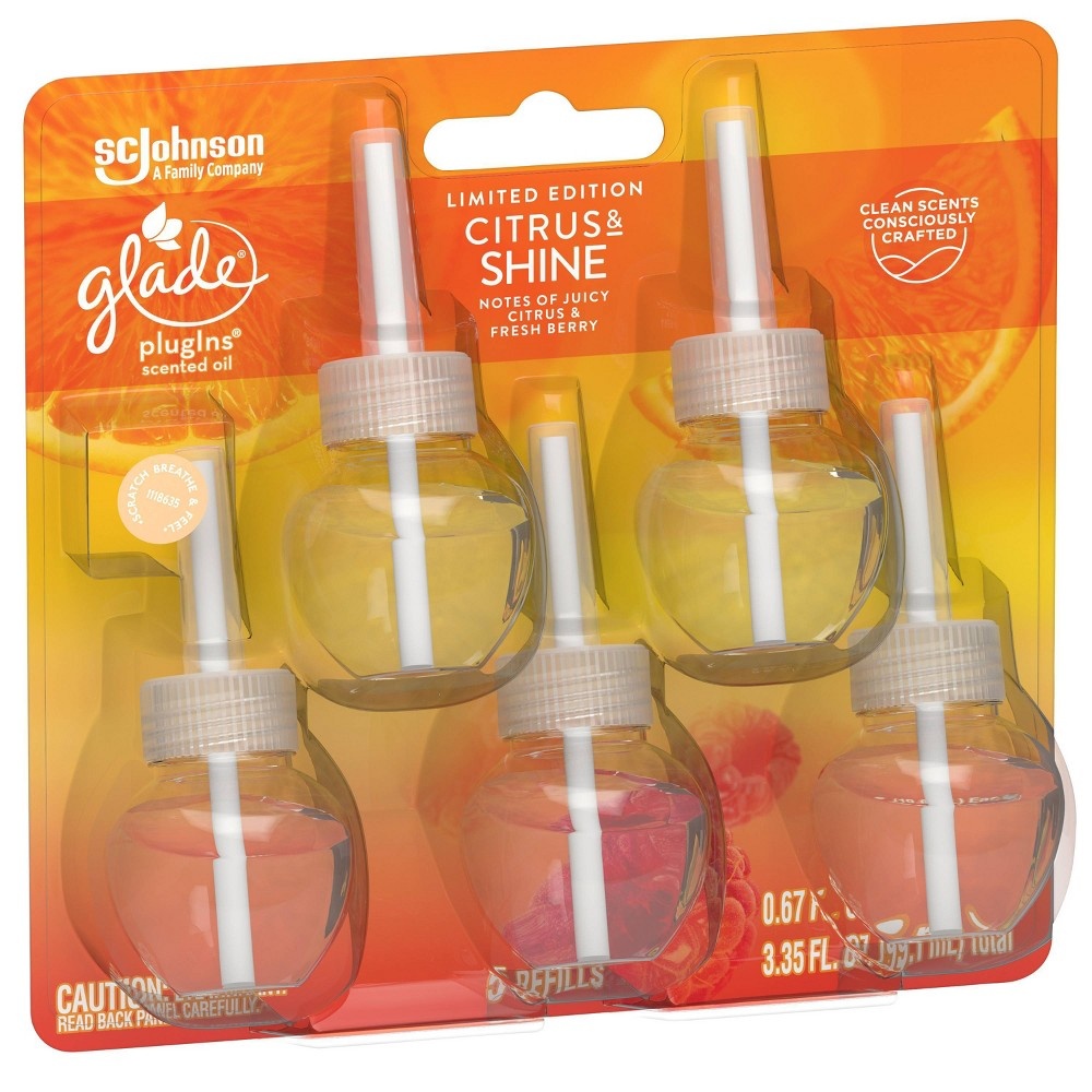 slide 4 of 4, Glade Citrus Shine PlugIns Refill, 5 ct