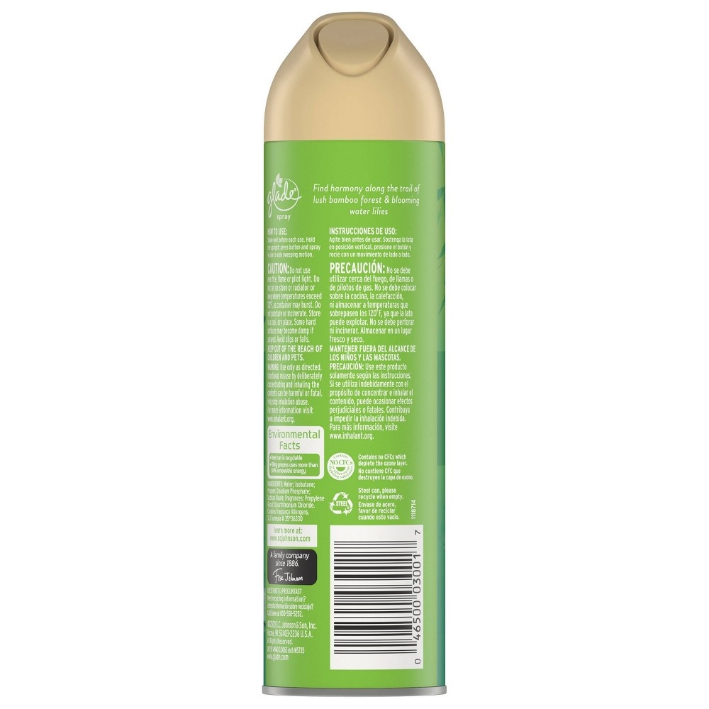 slide 2 of 4, Glade Bamboo Bliss Aerosol, 8 oz