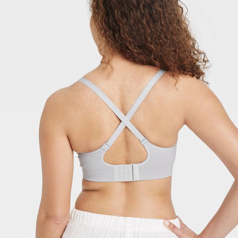 slide 3 of 4, Women's Nursing Seamless Bra - Auden™ Chai XL: Wireless Maternity Knit Pullover, Scoop Back, Machine Washable, 1 ct