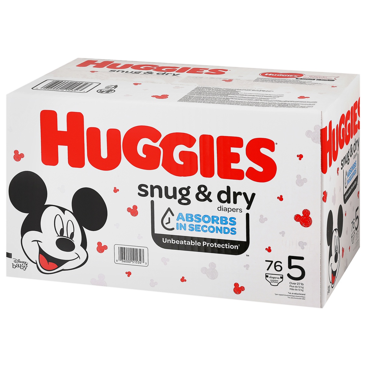 slide 2 of 8, Huggies Snug & Dry Diapers Super Pack - Size 5, 76 ct