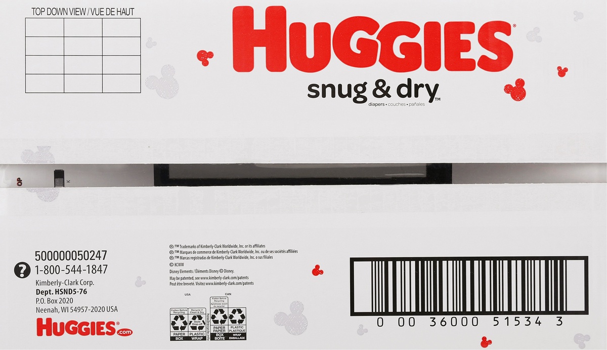 slide 4 of 8, Huggies Snug & Dry Diapers Super Pack - Size 5, 76 ct