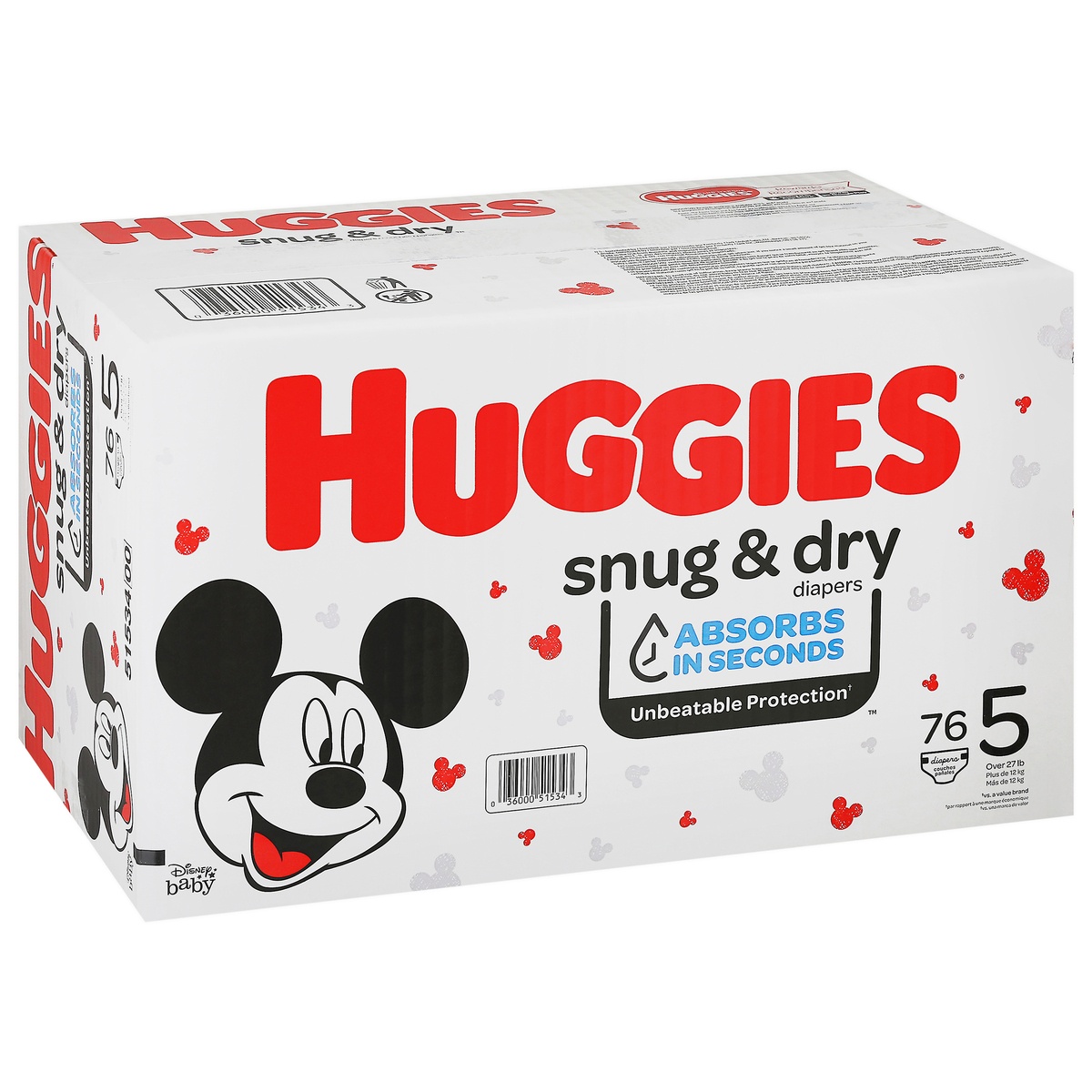 slide 7 of 8, Huggies Snug & Dry Diapers Super Pack - Size 5, 76 ct