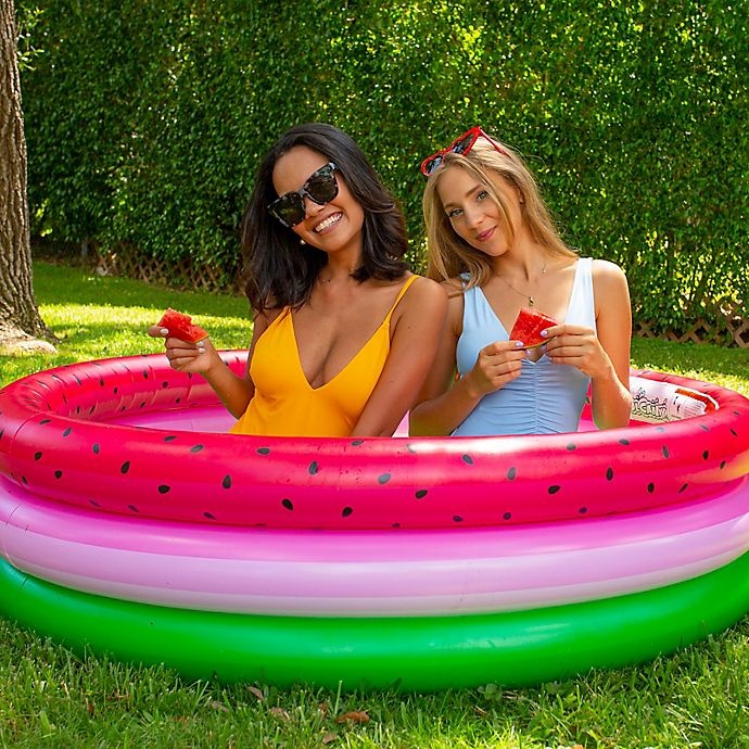 slide 2 of 5, PoolCandy Adult Inflatable Watermelon Sunning Pool, 1 ct