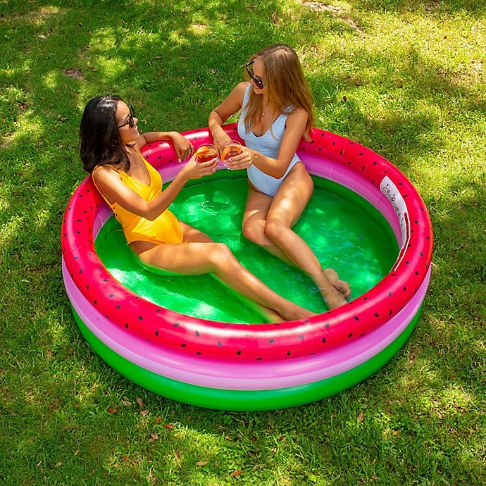 slide 4 of 5, PoolCandy Adult Inflatable Watermelon Sunning Pool, 1 ct