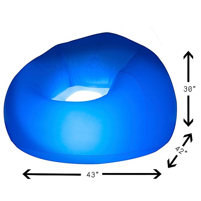 slide 6 of 6, Blochair Inflatable Light Up Chair - Frost, 1 ct