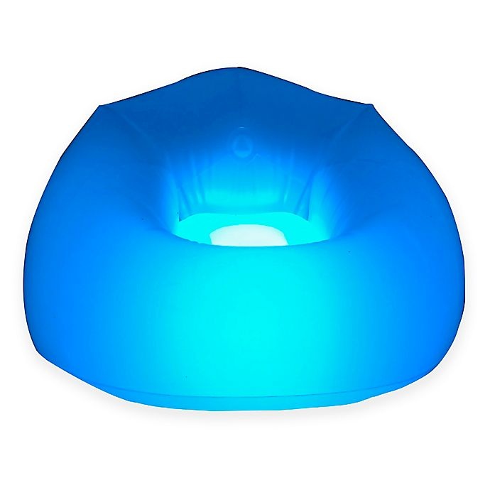 slide 1 of 6, Blochair Inflatable Light Up Chair - Frost, 1 ct