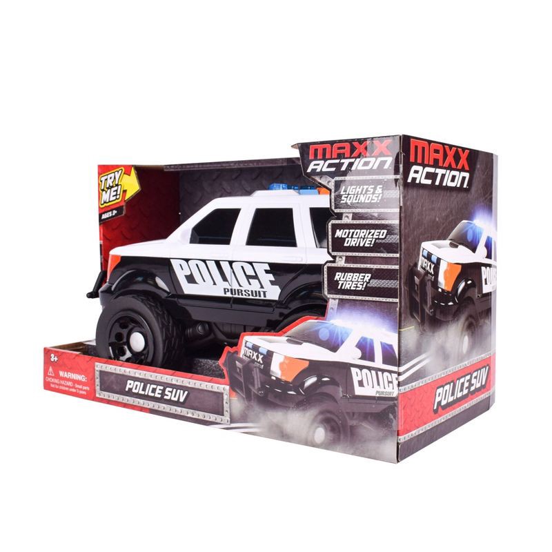 slide 2 of 5, Maxx Action Police SUV 12" Motorized Rescue Toy Vehicle, 1 ct
