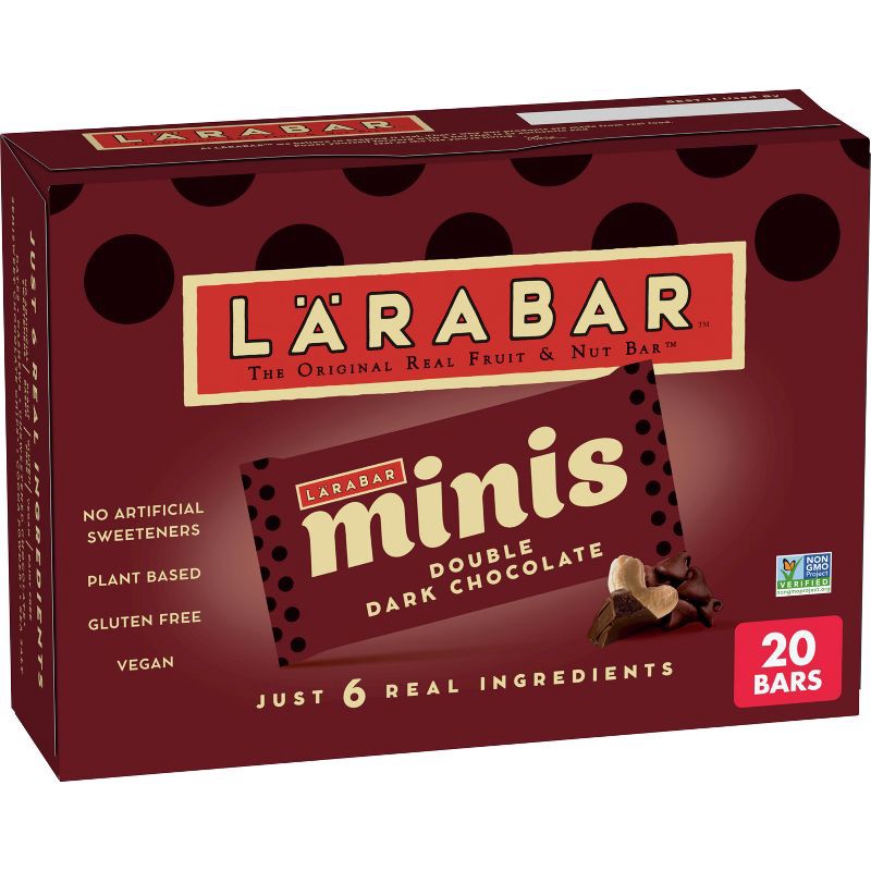 slide 1 of 5, Larabar Minis Double Dark Chocolate - 15.6oz/20ct, 15.6 oz, 20 ct