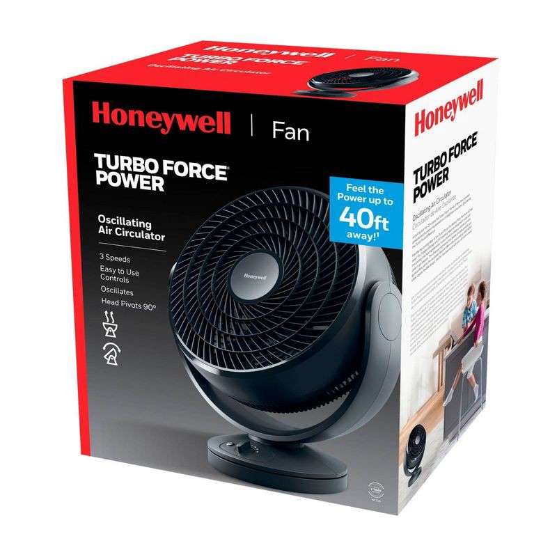 Honeywell HF710 Turbo Force Oscillating Floor Fan Black 1 ct | Shipt