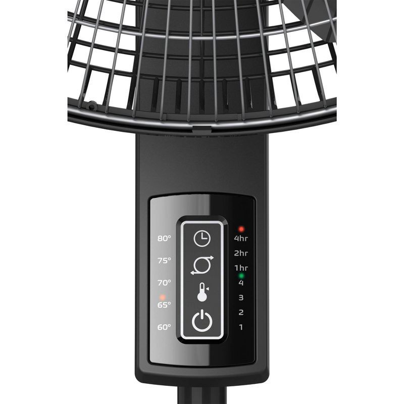 slide 4 of 11, Lasko 18" Stand Oscillating Fan Black: Adjustable Height, Remote Control, 4 Speeds, Indoor Use, ETL Listed, 1 ct