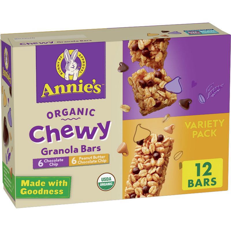 slide 1 of 5, Annie's Chocolate Chip & Peanut Butter Value Pack Granola Bar - 10.68oz/12ct, 10.68 oz, 12 ct