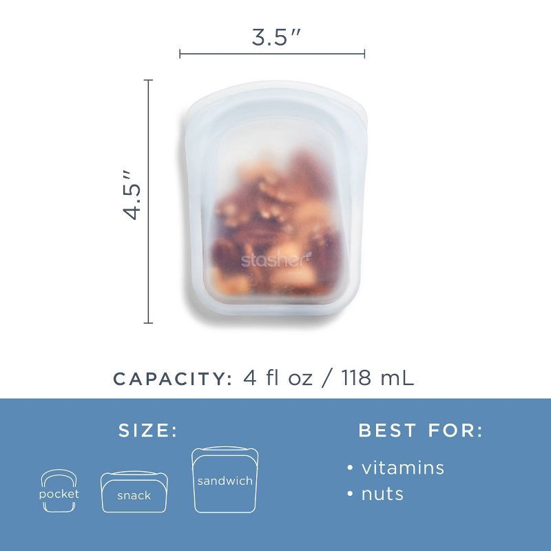 slide 5 of 8, Stasher Reusable Silicone Travel Accessories Bag Set - 2pk, 2 ct