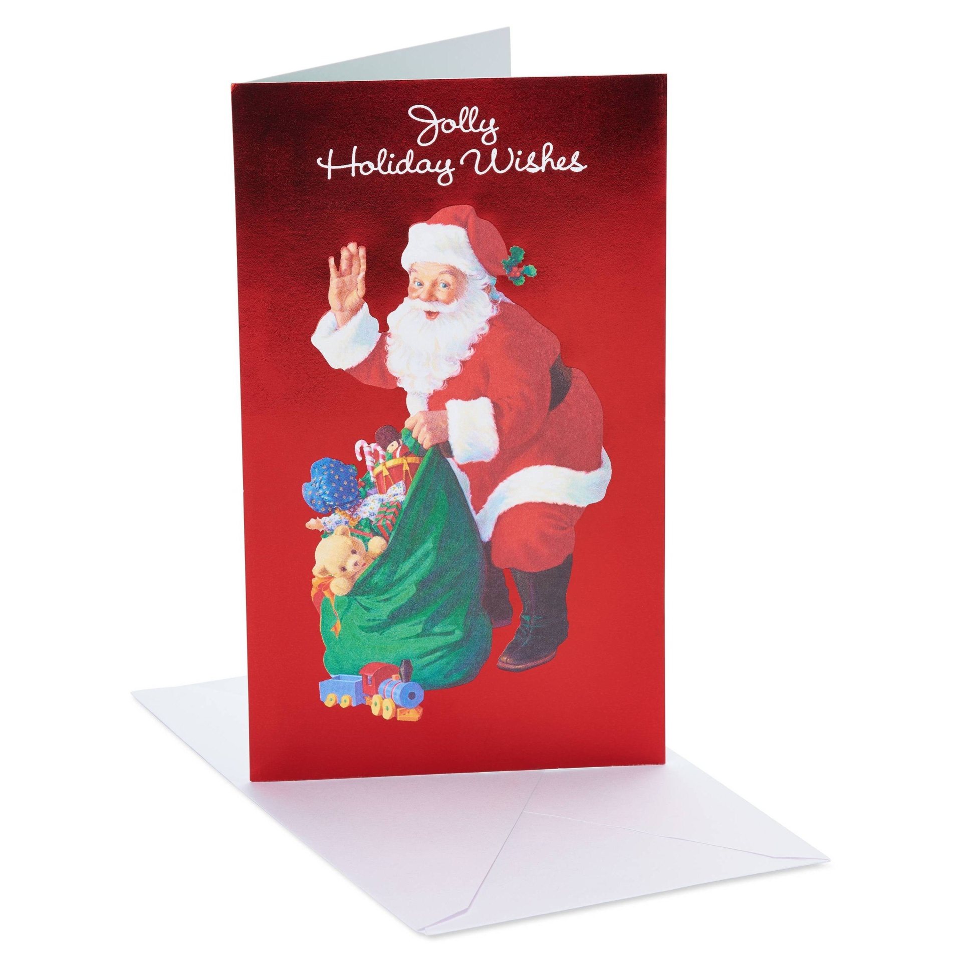 slide 1 of 7, Carlton Cards Christmas Cards Jolly Holiday Wishes, 8 ct