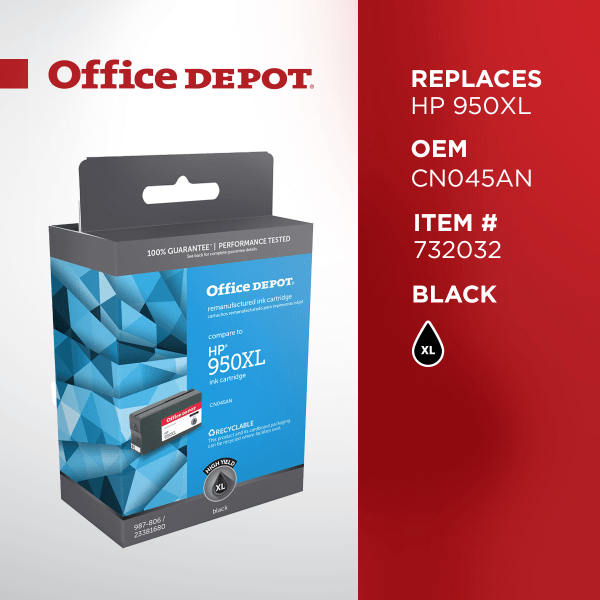 slide 5 of 5, Office Depot Brand Odhp950Xlb Remanufactured Ink Cartridge Replacement For Hp 950Xl Black, 1 ct
