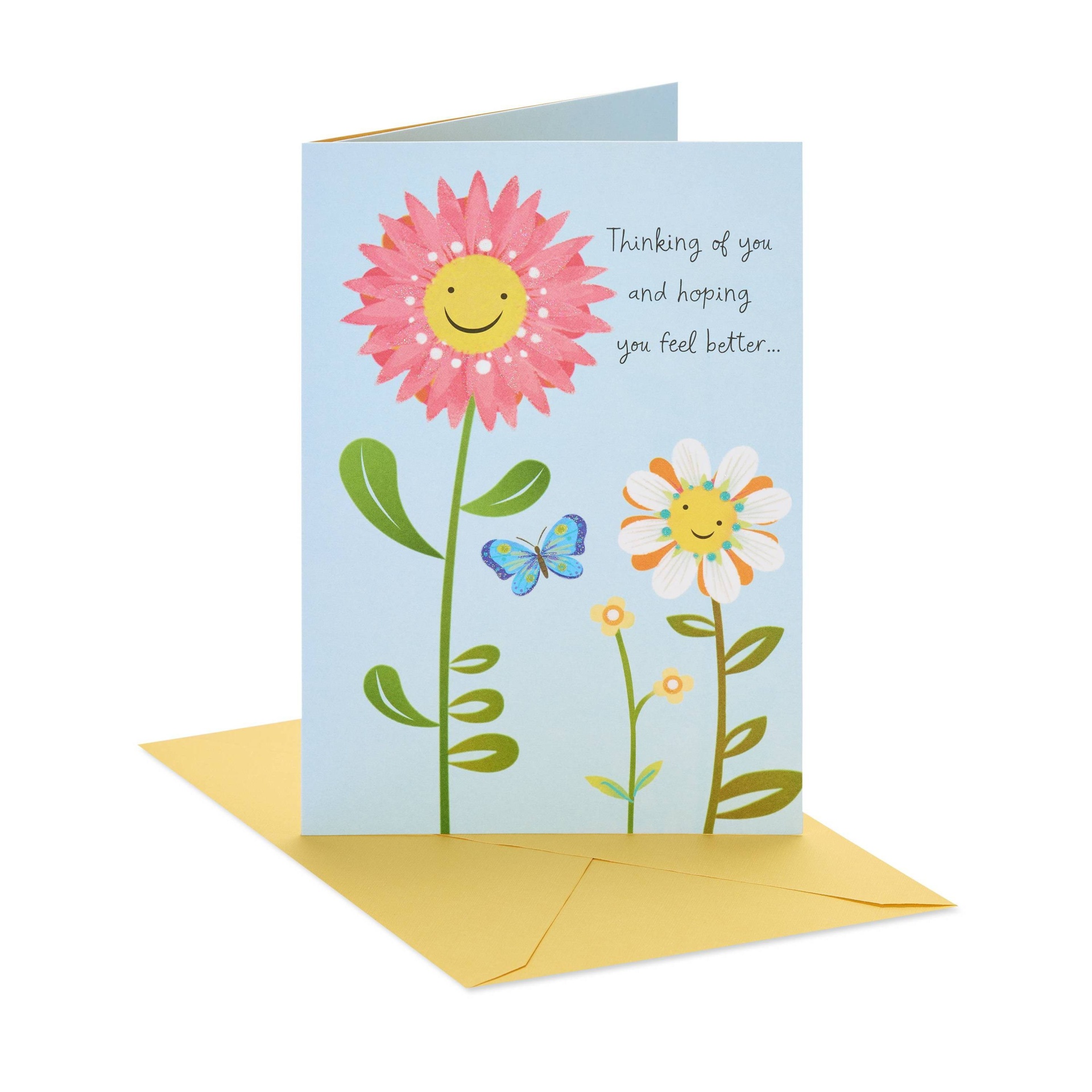 slide 1 of 7, Carlton Cards Thinking of You Card Feel Better, 1 ct