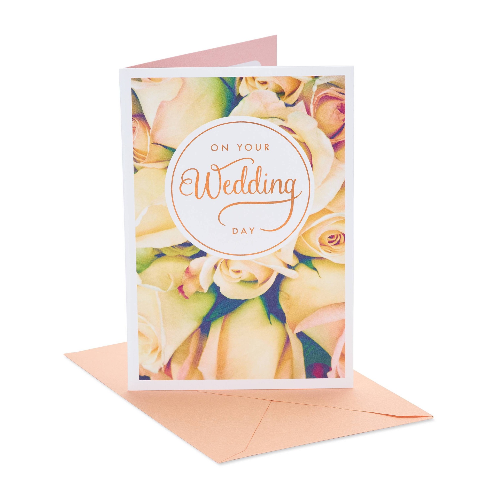 slide 1 of 5, Carlton Cards Wedding Card Floral, 1 ct