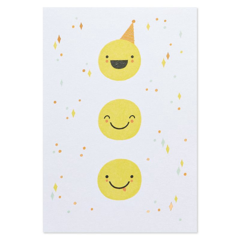 slide 4 of 5, Carlton Cards Birthday Card Smiley Faces, 1 ct
