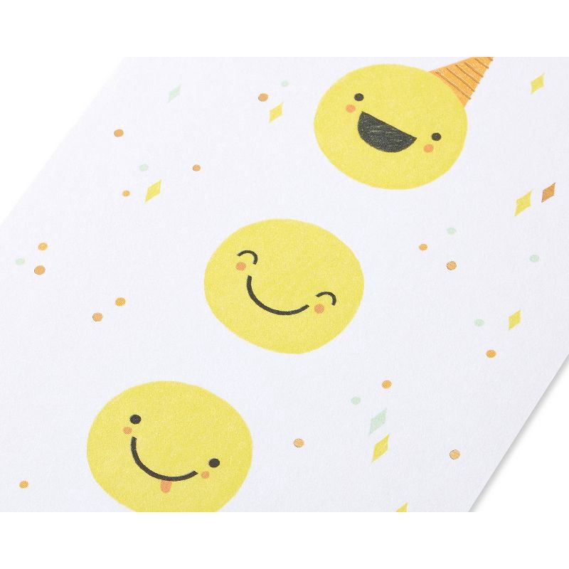 slide 5 of 5, Carlton Cards Birthday Card Smiley Faces, 1 ct