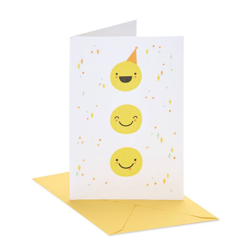 slide 1 of 5, Carlton Cards Birthday Card Smiley Faces, 1 ct