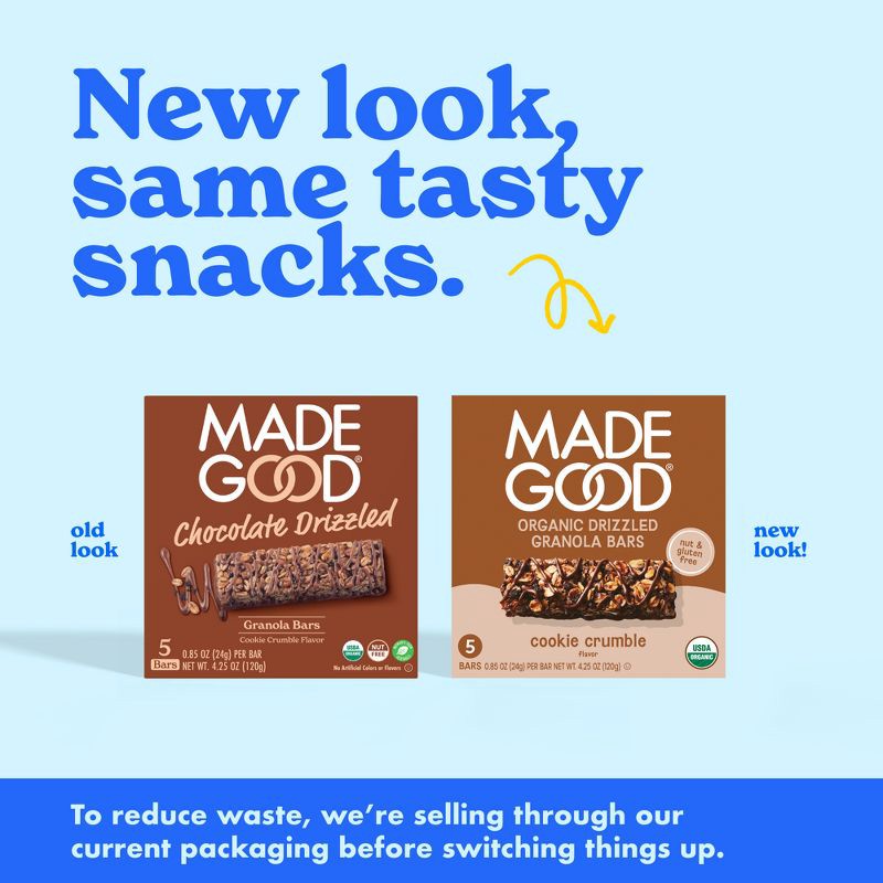 slide 4 of 8, MadeGood Chocolate Dipped Granola Bar Cookie Crumble - 4.2oz, 4.2 oz
