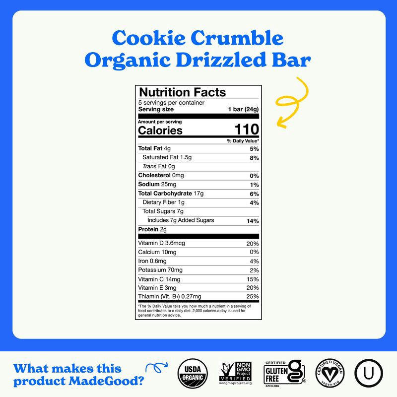 slide 6 of 8, MadeGood Chocolate Dipped Granola Bar Cookie Crumble - 4.2oz, 4.2 oz