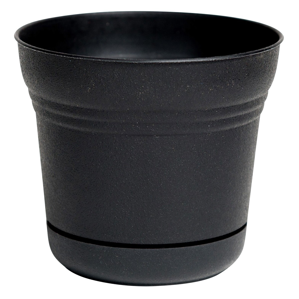 slide 1 of 1, Bloem 14 Inches Saturn Black Planter 1 ea, 1 ct