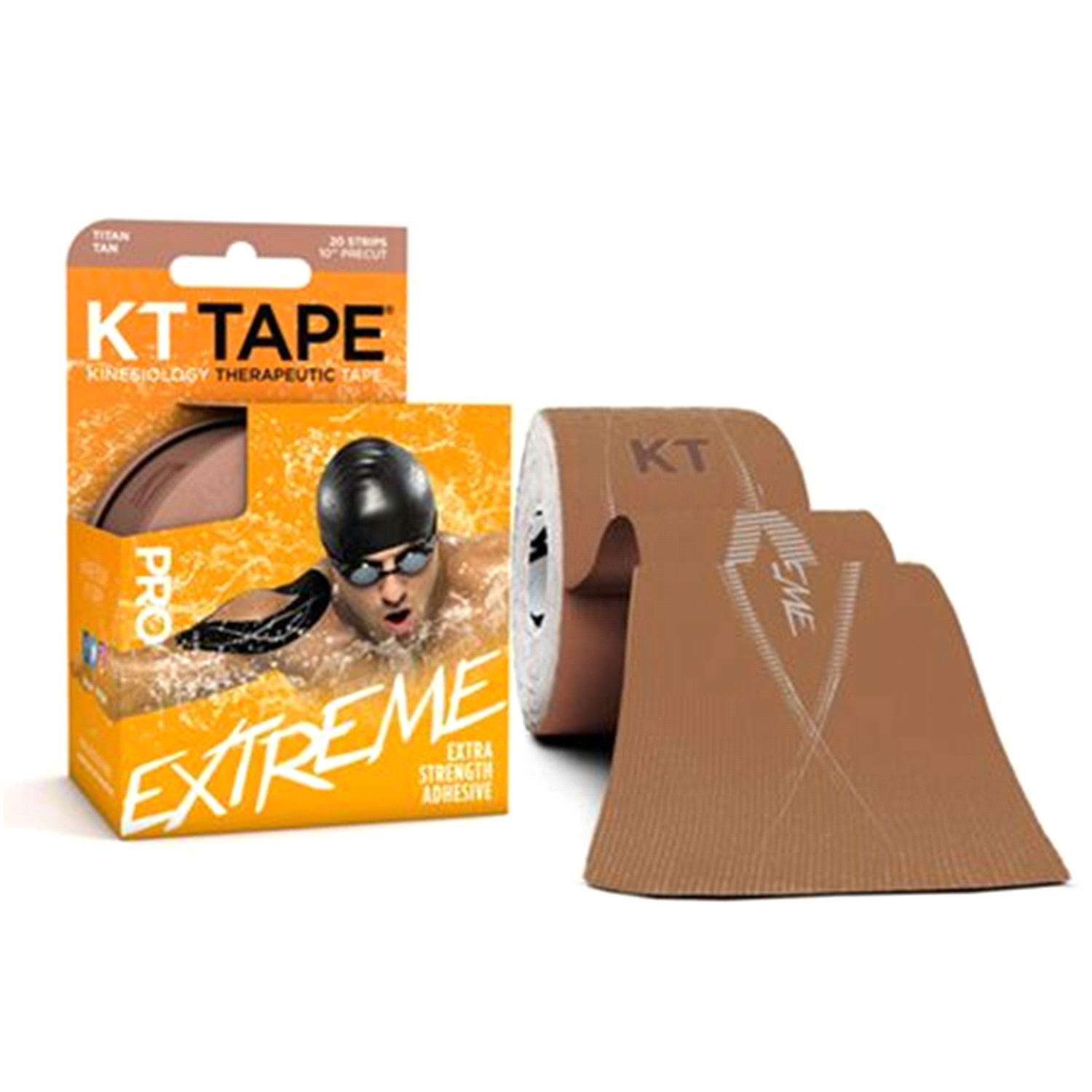 slide 1 of 1, KT Tape Pro Extreme 10 Inch Titan Tan Therapeutic Tape 20 ea, 20 ct