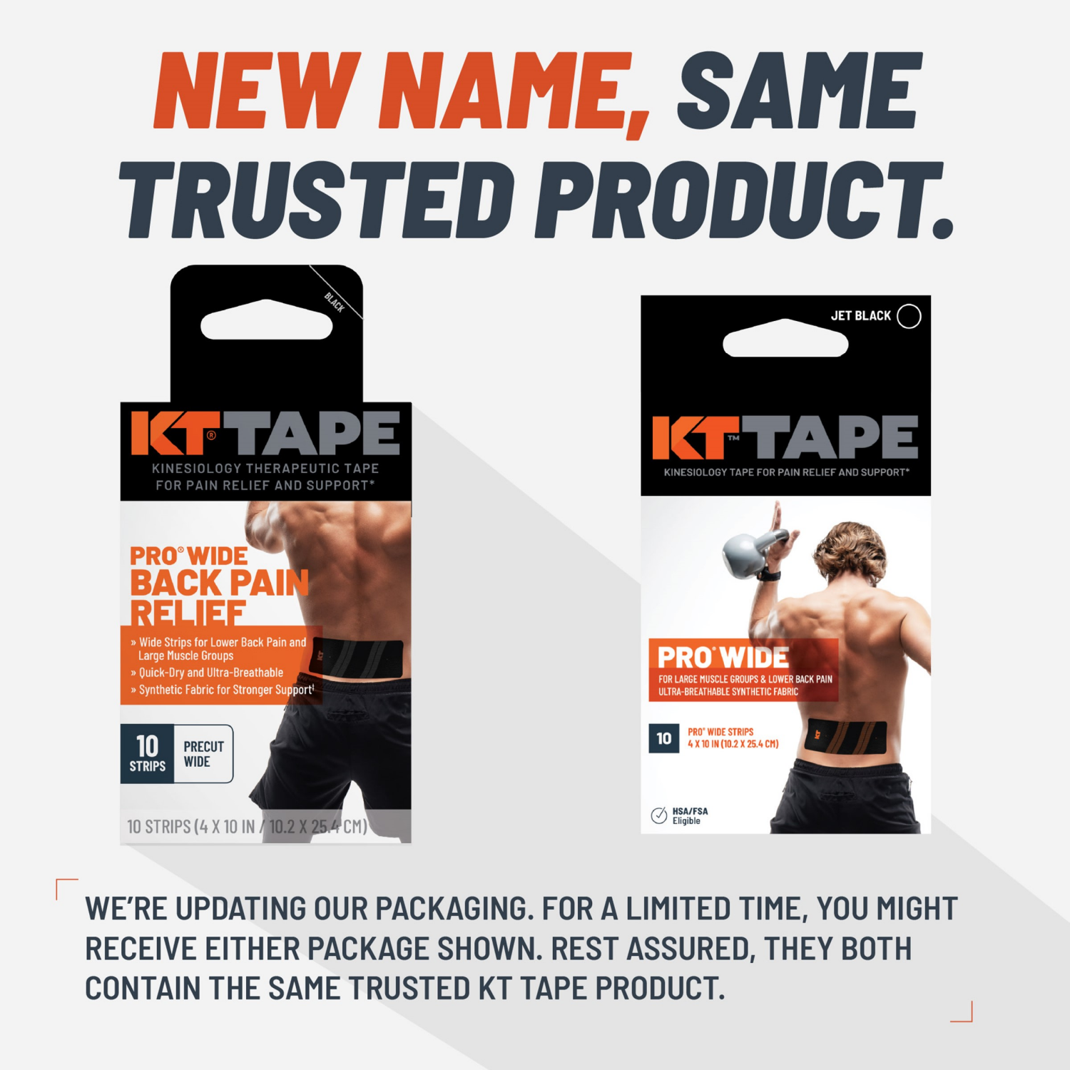 slide 4 of 7, KT Tape KT TAPE 4" PRO Wide Jet Black, 10 ct