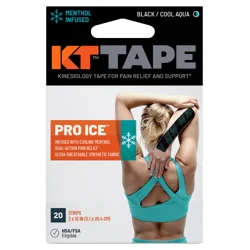 Kt Tape Menthol Infused Pro Ice Strips - Black