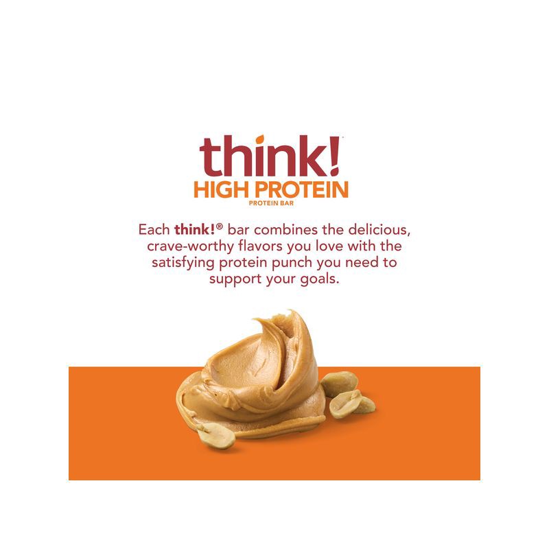slide 3 of 9, think! High Protein Creamy Peanut Butter Bars - 12ct, 12 ct