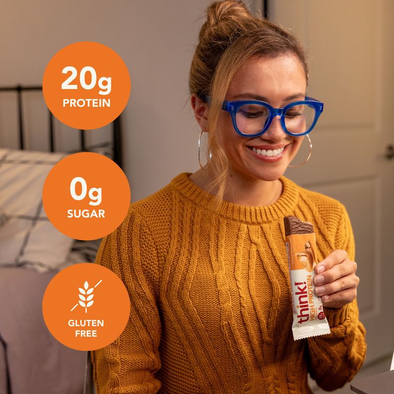 slide 6 of 10, think! Creamy Peanut Butter High Protein Bars - 20g Protein - 25.2oz/12ct, 20 gram, 25.2 oz, 12 ct