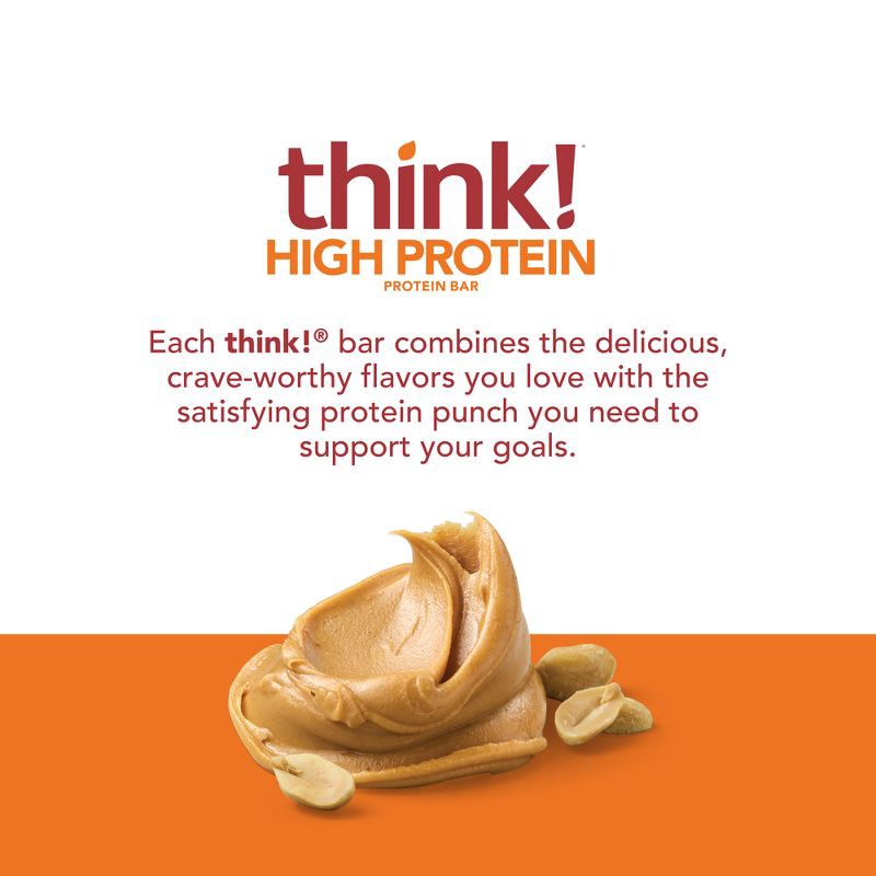 slide 8 of 10, think! Creamy Peanut Butter High Protein Bars - 20g Protein - 25.2oz/12ct, 20 gram, 25.2 oz, 12 ct