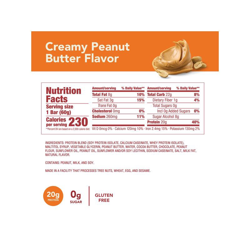 slide 9 of 9, think! High Protein Creamy Peanut Butter Bars - 12ct, 12 ct