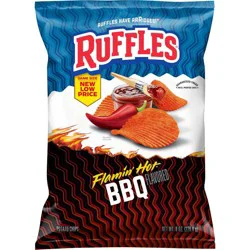 Ruffles Flamin' Hot BBQ Potato Chips - 8oz