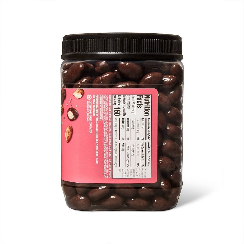 slide 2 of 4, Himalayan Salted Dark Chocolate Almonds - 37oz - Good & Gather™, 37 oz