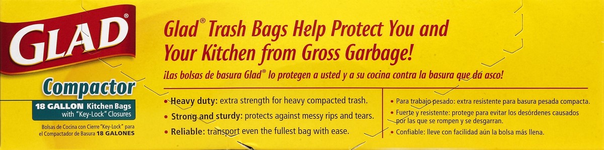 slide 2 of 4, Glad Compactor Kitchen Trash Bags - 18 Gallon White Trash Bag - 4 count, 4 ct