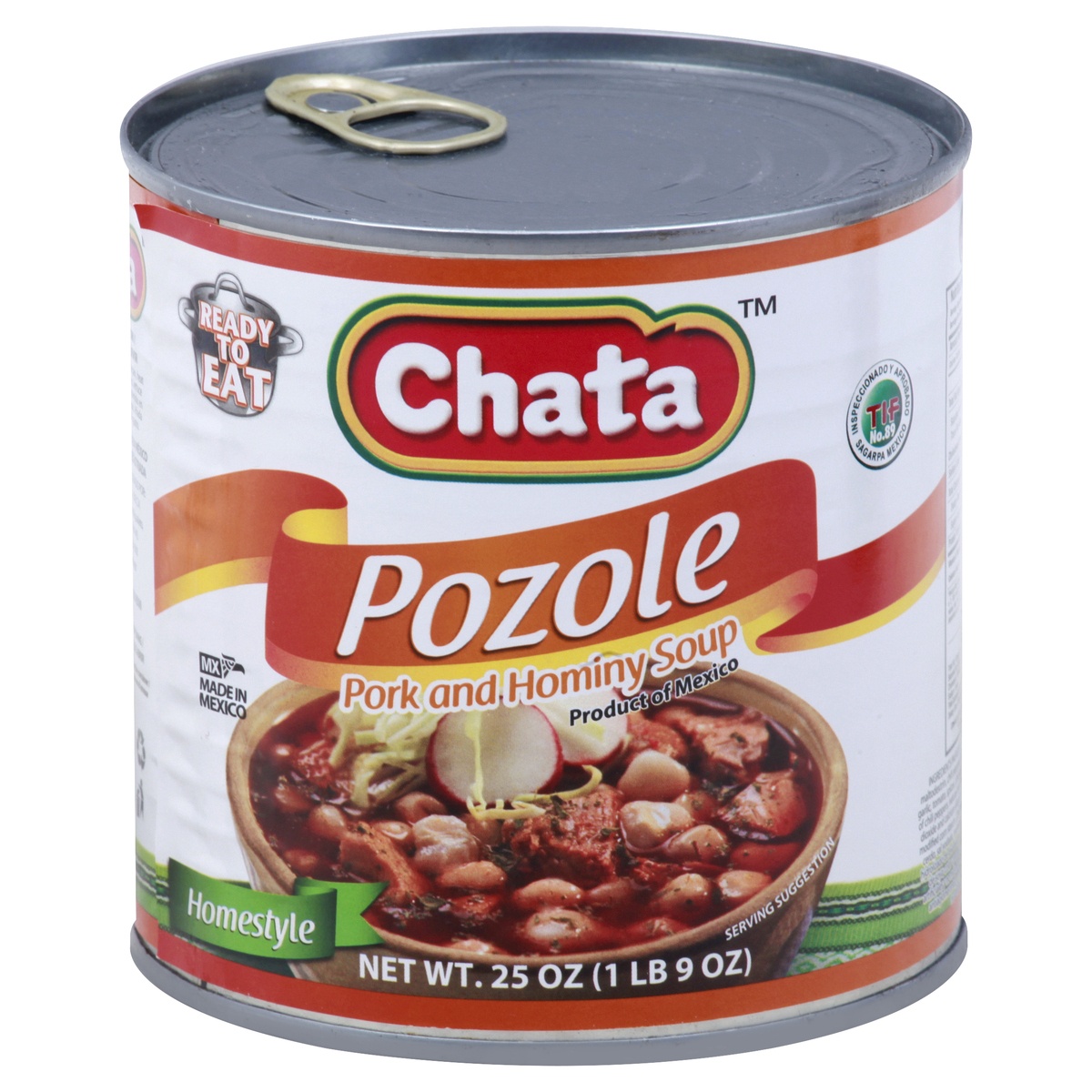 slide 1 of 1, Chata Pozole Pork & Hominy Soup, 25 oz