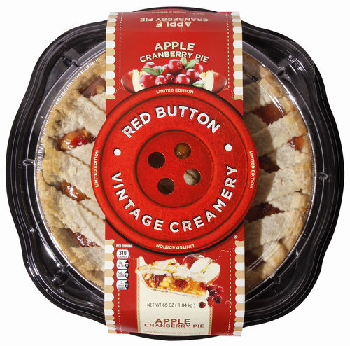 slide 1 of 1, Red Button Creamery Apple Cranberry Pie, 65 oz