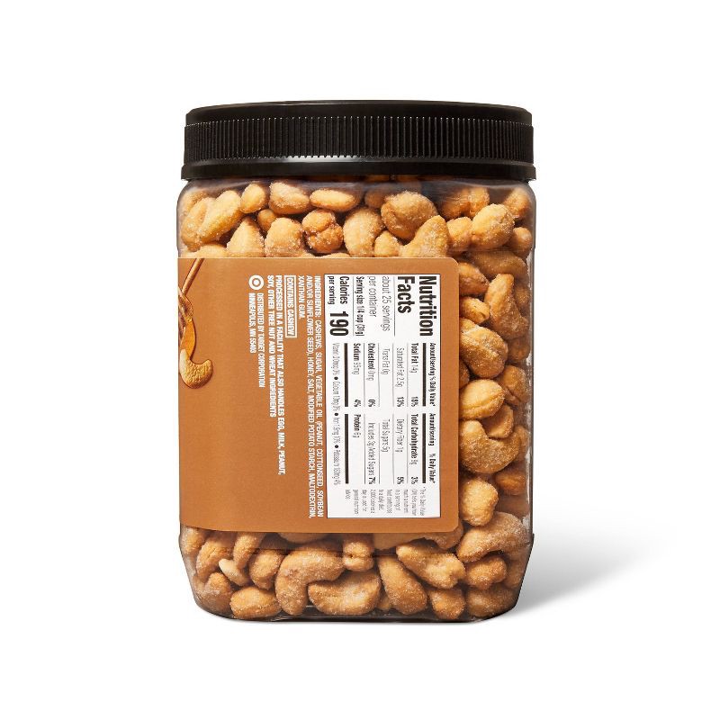 slide 3 of 3, Honey Roasted Cashews - 27oz - Good & Gather™, 27 oz