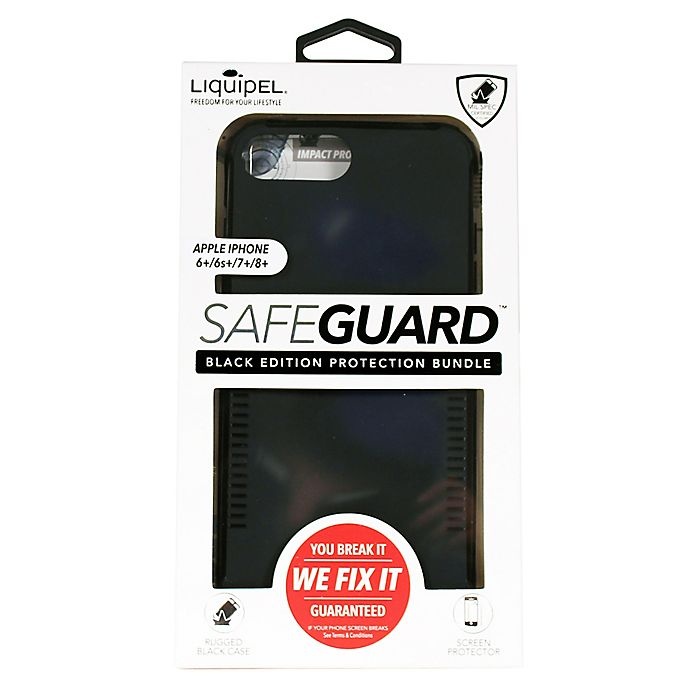 slide 3 of 4, Liquipel SafeGuard Phone Case for iPhone 7+ - Black, 1 ct