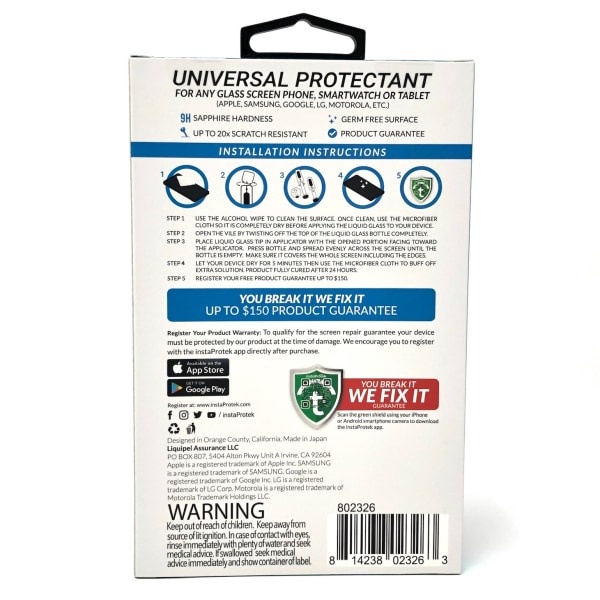 slide 2 of 5, Universal Liquid Glass Screen Protector, Clear, 1 ct