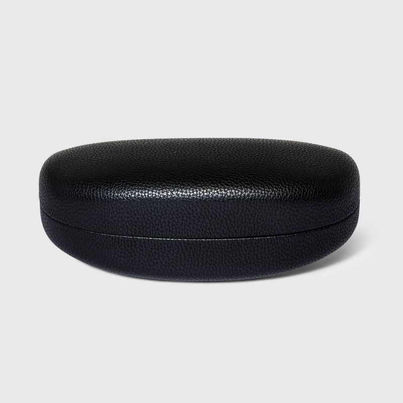 slide 1 of 2, Clam Shell Glasses Case - A New Day™ Black: Solid Eyewear Accessory, Adult Use, 6.5" Width, 3" Height, 1 ct