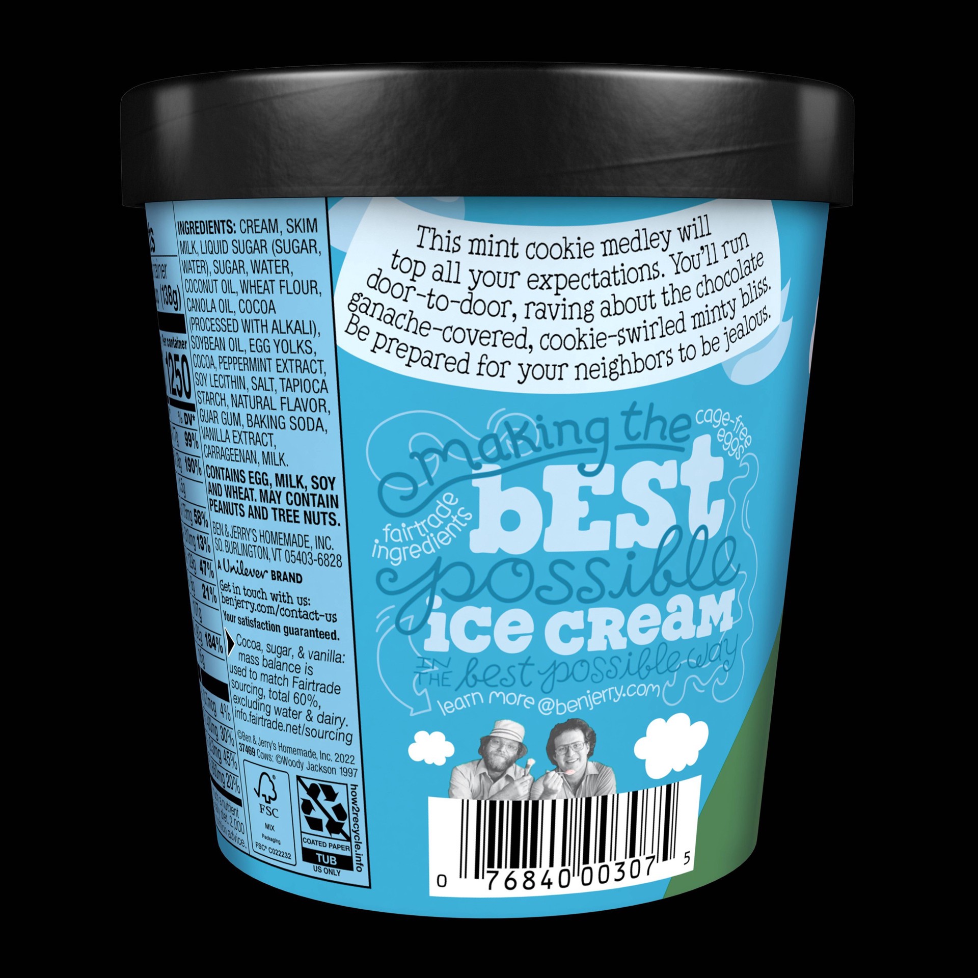 slide 5 of 6, Ben & Jerry's Topped Ice Cream, Thick Mint, 15.2 oz