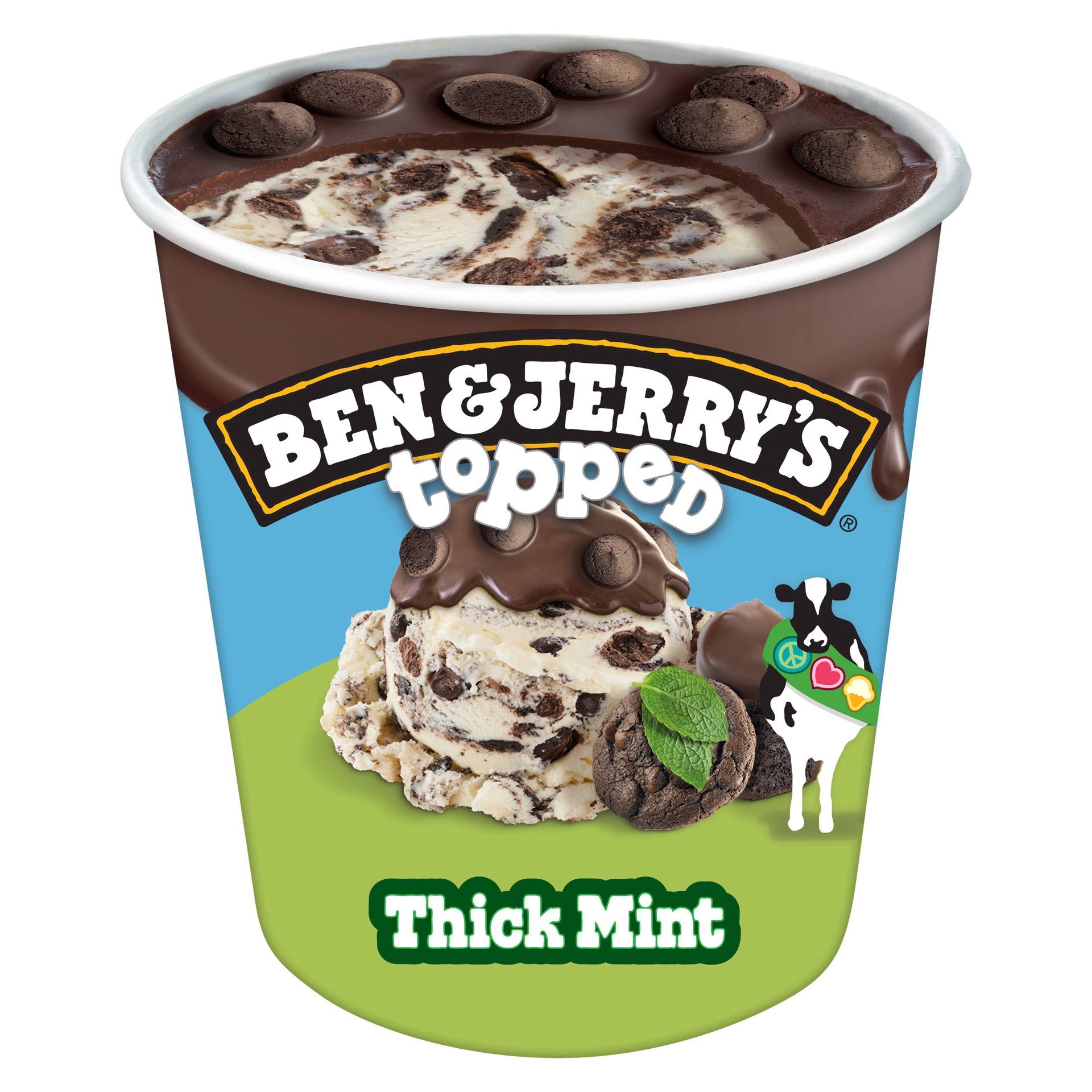 slide 6 of 6, Ben & Jerry's Topped Ice Cream, Thick Mint, 15.2 oz